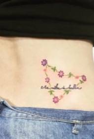Tattoo girl fotografie 14 skupin dívek roztomilé barevné malé čerstvé tetování ilustrace