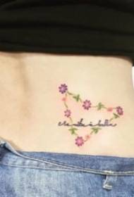 Tattoo girl pictures 14 groups of girls cute color small fresh tattoo illustration