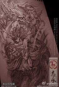 Kinesisk traditionell stil, efter klockan, Xiang Xianglong tatueringsmönster