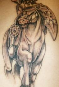 Кельтський воїн і кінь татуювання візерунок
