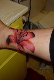 Modello tatuaggio fiore di giglio di vitello