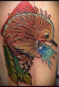 Красочный и красочный нарисованный образец татуировки утконоса