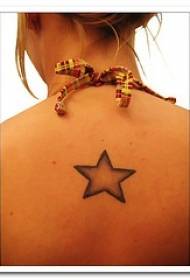 Modellu di tatuatu di stelle neru gradiente