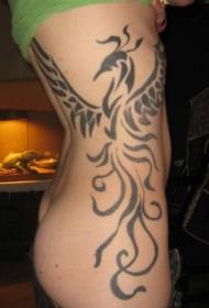 Tatoe-kant swart stam Phoenix totem tattoo patroon