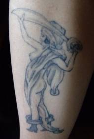 Nohy jednoduché nahé pirátske dievča meč tetovanie