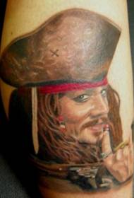 Χρώμα ποδιών Jack Capalo Καπέλο πορτρέτο τατουάζ