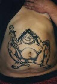 Tattoo bean ghránna Belly dubh nude
