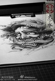 Japanesche Stil an dominéierend Krieger Prajna Tattoo Muster