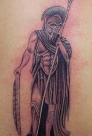 Pátrún tattoo brónach dubh agus liath