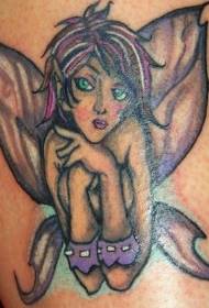 Modello tatuaggio elfo viola