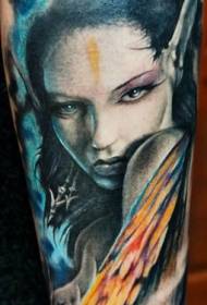 Arm väri seksikäs nainen avatar tatuointi malli