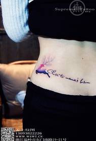 Tatoo la msichana wa kulungu msichana