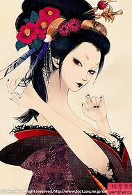 Spektaklo pri tatuoj, rekomendas grupon de geisha tatuaj manuskriptoj