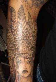 Намунаи tattoo духтари зебо aztec