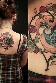 Refined beautiful new traditional style tattoo pattern from Santi board