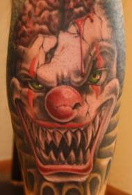 Modellu di tatuatu di demone di clown spaventoso