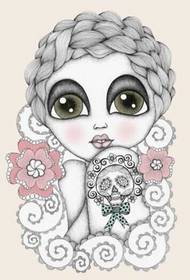 Beautiful cartoon doll tattoo manuscript picture