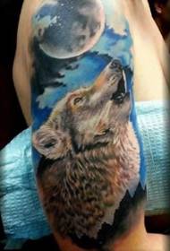 Wolf Tattoo - Sraith de 9 ndearadh tattoo do mhaoláin