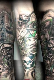 Modello di tatuaggio tradizionale impermanenza in bianco e nero