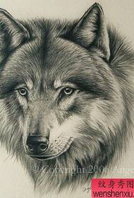 Wzór tatuażu wilka: Wzór tatuażu głowy wilka