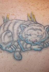 Barevný Tiger Tattoo Pattern