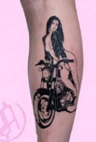 Иллюстрация рукописи татуировки девушки стиля sm японского стиля в черно-сером стиле