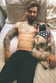 Tatoo nzuri za tattoo za wanaume wa Ulaya na Amerika na nzuri