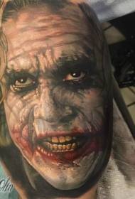 Rameno tajomný klaun portrét tetovanie vzor