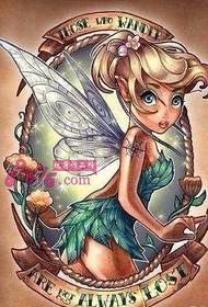 花の妖精の王女のタトゥー原稿画像