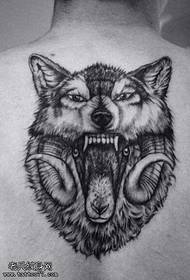 Mokhoa oa tattoo oa wolf hlooho