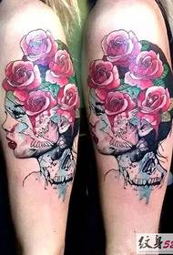 Повеќеслојна работа со тетоважи на Милика Андерсон