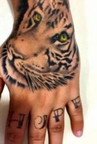 ຮູບແຕ້ມ Tattoo Tiger Weifeng Tiger Tattoo Pattern 9 ແຜ່ນ