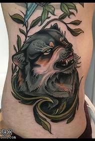 Μορφή τατουάζ της κοιλιάς wolverine