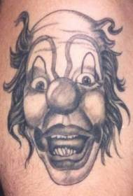 Modello del tatuaggio del clown nero male