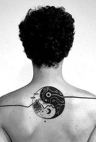 Motivo tatuaggio concentrico geometrico concentrico nero di Daniel Matsumoto