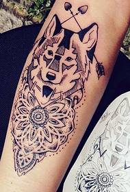18 desenhos geométricos dominadores de tatuagem de lobo