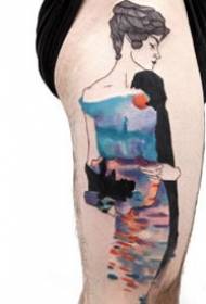Seata de dhealbhaidhean tatù nighean pearsanta bho tattooists Eadailteach