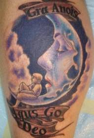 Impronte di bambini neri con motivo tatuaggio alfabeto inglese