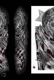 lámhscríbhinn tattoo mheicniúil a bhfuil tóir uirthi