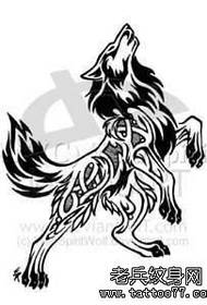 A cool and cool totem wolf tattoo manuscript