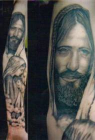 Driegħ ta 'jesus realistiku bil-mudell tat-tatwaġġ tat-tfal