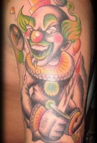 手臂邪恶的小丑纹身图案