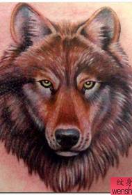 Klassieke wolf kop tattoo patroon wat mans van hou