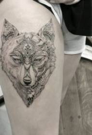 Tattooed wolf pattern 10 indifferent and wild wolf tattoo designs