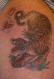 Gaya Asia Tiger dicat corak tatu