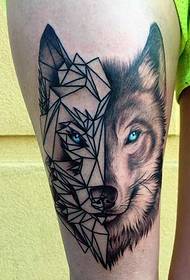 25 irudi geometriko eder eta otsoaren tatuaje diseinuak