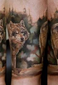 Akara mara ezigbo mma na agba ọsọ wolf tattoo picture