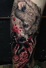 Modello di tatuaggio di ritratto animale in stile realistico di Ash Heem