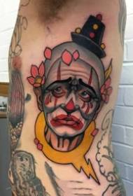Rolig clown: Mycket rolig clown Rolig tatuering fungerar Manuskript uppskattning