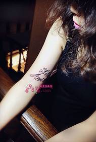 Little beautiful fresh English fashion tattoo pictures